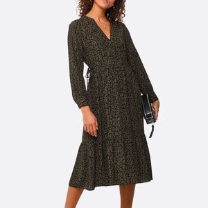 NEW Rails Leopard Maple Midi Dress Size S